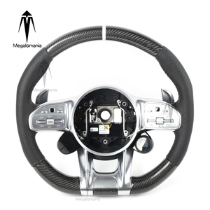 Volante in Fibra di Carbonio Compatibile con <span class=keywords><strong>Mercedes</strong></span> Benz Classe A, <span class=keywords><strong>B</strong></span>, E, GLA, CLA, GLC, GLS, GLE, C, Modelli W205, W204, W206, Aggiornamento da Vecchio a Nuovo Modello - Product Image 1