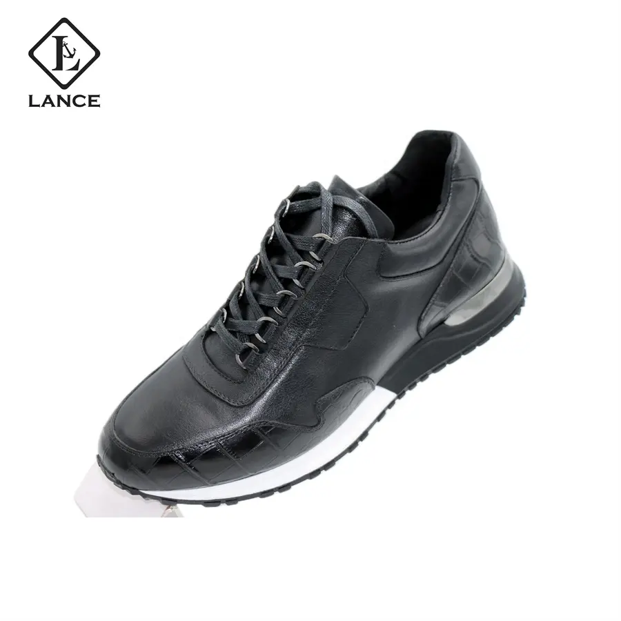 LANCI 2022 baskets de course en cuir véritable baskets usine hommes chaussures de sport décontractées en cuir hommes chaussures de sport