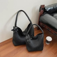 Tas Tote Wanita Model Anyaman Bintang Caihong Baru 2026, Serbaguna, Terbuka, Bahan PU Katun, Bisa Dipakai di Semua Musim, Model 8652 CN/GUA