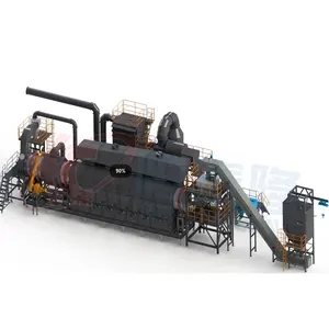 High efficiency activated carbon production line peanut coconut shell hawthorn seed wood chips bamboo activated carbon furnace