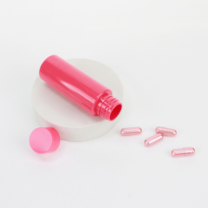 Customized rose red PET Plastic Capsule Container Empty <b>Bottle</b> for Capsule Packaging with Screw Cap - Product Image 4