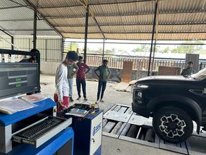 AA4C 5 in 1 Fahrzeug testspur Fahrzeug inspektions ausrüstungen Doppel platten Seitens chlupf Federung Tachometer Rollen brems tester - Product Image 5