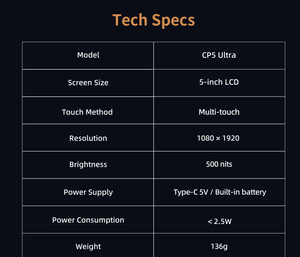 กล้องหลัง CP5 Ultra Selfie Display รุ่นภาษาอังกฤษ ควบคุมแบบไร้สาย ใช้งานแอปได้โดยตรงบนหน้าจอ CP5 Ultra เซ - Product Image 6