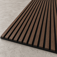 Panneaux acoustiques de qualité supérieure, panneaux insonorisants pour murs avec placage bois sur 3 côtés, panneaux muraux décoratifs en bois, panneaux muraux en lattes de bois