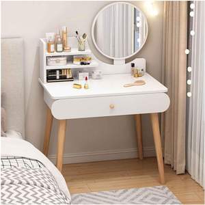 <span class=keywords><strong>3</strong></span> Modes d'éclairage Miroir blanc Bureau <span class=keywords><strong>de</strong></span> maquillage Coiffeuse Bureau <span class=keywords><strong>de</strong></span> maquillage avec <span class=keywords><strong>tiroirs</strong></span> - Product Image 2