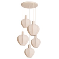 Lustre suspendu en tissu pour salon intérieur, style moderne, idéal pour loft et escalier, fabriqué à Zhongshan