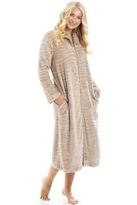 Usine super doux polaire fermeture éclair imprimé zèbre longues robes polyester chemise de nuit femmes flanelle fermeture éclair housecoat léger <span class=keywords><strong>peignoir</strong></span> - Product Image 3
