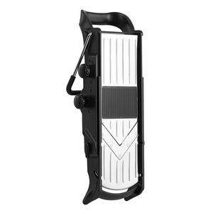 Mandoline de cuisine professionnelle tout-en-un pour légumes, avec lame en acier inoxydable, réglable manuellement pour julienne et dés. - Product Image 3