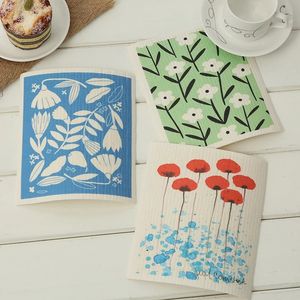 Rouleaux <span class=keywords><strong>de</strong></span> tissu éponge en cellulose, 8 pièces, vente en gros, torchon suédois personnalisé - Product Image 6