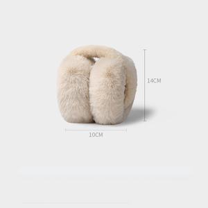 レディース かわいい ソフト プラッシュ イヤーマフ 冬 暖かい 耳当て アウトドア 防寒カバー 折りたたみ式 ポータブル 耳あて ワンサイズ - Product Image 3