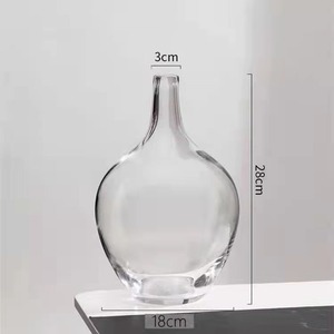 Vaso alto per <span class=keywords><strong>centrotavola</strong></span> da soggiorno ufficio cucina, grande e <span class=keywords><strong>moderno</strong></span> a cilindro trasparente, - Product Image 6