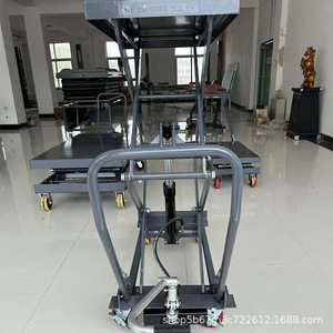 Chariot élévateur à ciseaux hydraulique manuel 500 kg, commande au pied, pour réparation de véhicules, en acier - Product Image 1