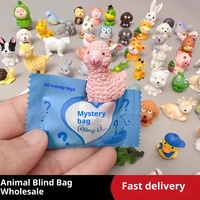 Mini animales congelados PVC bolsa ciega juguete 1/12 escala Escuela Primaria estudiante premios Regalo de Cumpleaños simulación modelo niños niñas ponis