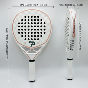 Raquette de padel personnalisée haute performance en fibre de carbone 18K, finition 3D <span class=keywords><strong>Spin</strong></span>+Matte, série Macaron, noyau en mousse EVA 19-22 Pro - Product Image 4