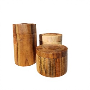 Natural Wood 250mL Classic Design Durable Eco-Friendly <b>Storage</b> <b>Jar</b> <b>for</b> Snacks Candy Nuts Dry Fruits <b>Kitchen</b> Use AZ ENTERPRISES - Product Image 5