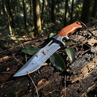 Couteau pliant portable en acier inoxydable, haute dureté, lame droite, durable, multifonction, camping, chasse professionnelle