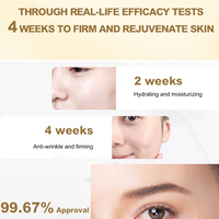 O'KADY Set de Belleza Cuidado Facial Tiempo Polipéptido Crema de Ojos Nutritiva Antiarrugas para Mujer Dorada y Mascarilla Facial Kit de Cuidado de la Piel de 10 Piezas