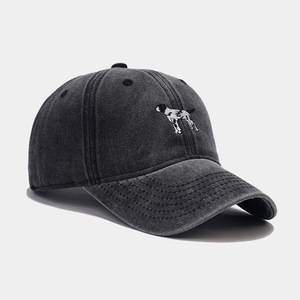 Cucciolo di cartone animato ricamato tendenza retrò vecchio anatra sport cappellini estivi Casual berretto da Baseball per le donne all'aperto protezione solare - Product Image 4