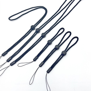 Sangle de porte-clés longue lanière d'impression, lanière de cou pour clés, lanière noire pour clés, collier porte-clés - Product Image 1