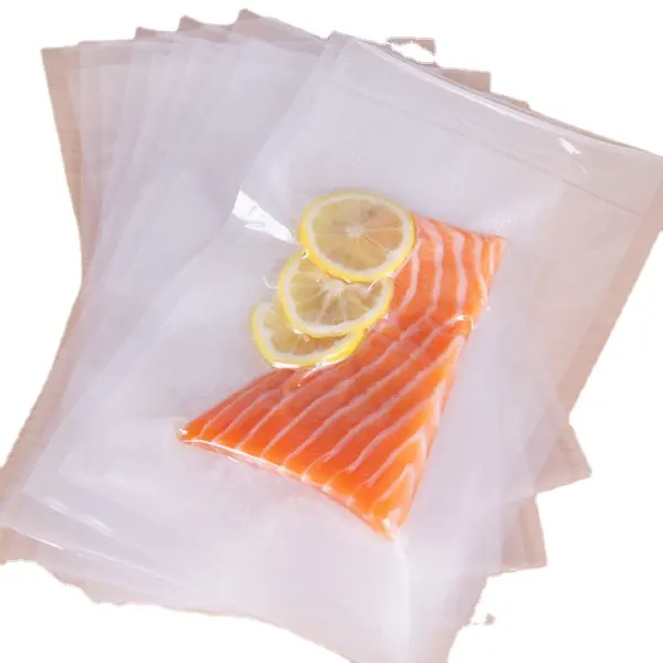 プラスチックロールフィルム食品グレード魚用包装カスタム連続袋ロールポリチューブ真空袋詰め