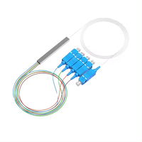 Séparateur PLC pour tube en acier FTTH Mini répartiteur PLC 1x8 SC-UPC avec connecteur PLC à fibre optique