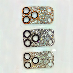 Protection d'objectif en diamant artisanal, coque d'appareil photo en diamant étincelant, verre trempé compatible avec les accessoires <span class=keywords><strong>iPhone</strong></span> 17 Pro Max - Product Image 2