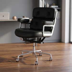 Fauteuil de direction inclinable à dossier haut, chaise de bureau en cuir avec fonction inclinaison et repose-pieds pour bureau à domicile 135 °   Chaise de bureau ergonomique inclinable - Product Image 2