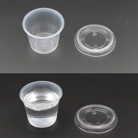 Gobelet jetable transparent en plastique de 160 ml (5,5 oz) avec couvercle pour desserts, gâteaux, yaourts, poudings et sauces, idéal pour la restauration et les événements.