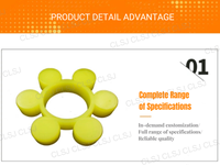 Nouveau couplage octogonal de bloc en caoutchouc tampon fleur de prunier pour les industries de la construction avec composant moteur central
