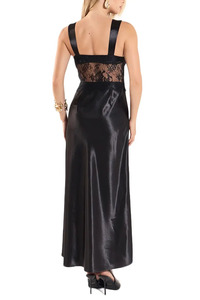 Women‘s Elegant <b>White</b> Satin <b>Maxi</b> Dress With Lace Bodice Sweetheart Neckline Strapless Sheath Formal Gown Party Dress - Product Image 3