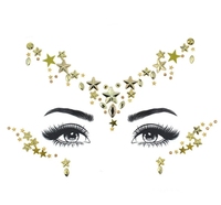 Échantillon gratuit de gemme de corps de visage de sirène en gros d'usine avec la forme lâche de fleur de strass de strass pour des festivals