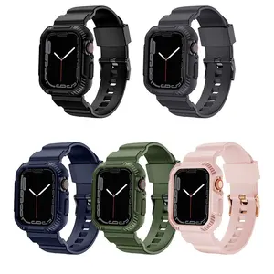 49mm Luxus Carbonfaser Muster TPU Smartwatch Armband Uhrenetui Modifikationspaket für Apple Watch Ultra 8 4 SE Armband Mode