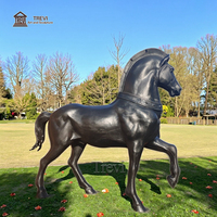 Sculpture de cheval en bronze de grande taille pour jardin extérieur, statue de cheval en bronze de grande taille pour la décoration de la ferme