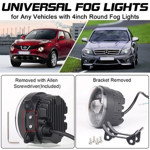 Faro Fendinebbia LED OVOVS da 3,5 Pollici con DRL <span class=keywords><strong>Bianco</strong></span> e Indicatore di Direzione Ambra per Ford Mustang, Focus ST, <span class=keywords><strong>Explorer</strong></span> - Product Image 4