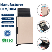 Dompet Popup Minimalis Desain Baru Casekey, Penyimpanan Besar, Pelindung RFID, Tempat Kartu Kredit Pintar Dengan Penjepit Uang di Dalam
