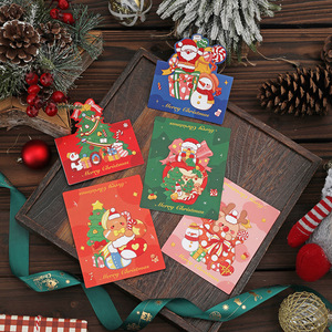 Set di Biglietti d'<span class=keywords><strong>Auguri</strong></span> Natalizi 3D con Design di Babbo Natale e Pupazzo di Neve per <span class=keywords><strong>Auguri</strong></span> Festivi e Decorazioni per Feste - Product Image 3