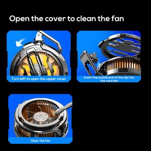 MEMO CX07 Rapid Icing Phone Cooler Back Clip <b>Magnetic</b> Mobile Cooling Fan Removable Cleaning Phone Cooler - Product Image 5