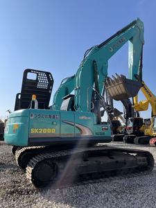 Excavatrice sur chenilles Kobelco Sk200d avec godet de terrassement, équipement de construction lourd d'occasion de 20 tonnes - Product Image 3