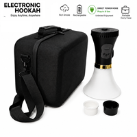 Chicha Électrique Sans Charbon à Double Alimentation avec Contrôle Précis de la Température, Chauffage Remplaçable, Portable pour la Maison et les Voyages