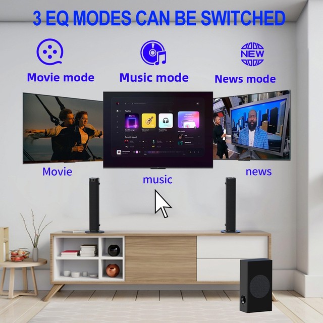Cross-border 5-piece Soundbar TV for Speaker Home Living Room Stereo Surround Sound Theater