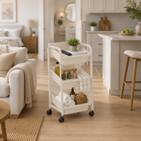 Küchen-Aufbewahrungsregal Kühlschrank-Seitenregal Schmaler Rollwagen Ausziehbares Regal Organizer