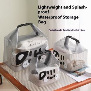 Faltbare Aufbewahrung tasche für nasse/trockene Kleidung mit großer Kapazität Schwimm-Fitness-Kordelzug-Toiletten artikel für Männer und Frauen Wasserdichte Trennung - Product Image 3