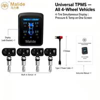 Kit de Sensores Internos TPMS de 4 Ruedas, Monitor Adhesivo, IP67 ABS, -40 ° De la C a la 125 ° C para Todos los Autos, Embalaje OEM Personalizado
