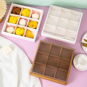 กล่องกระดาษใสแบบใช้แล้วทิ้งสามารถย่อยสลายได้ทางชีวภาพเค้กซูชิขนมหวานคัพเค้กโดนัทบราวนี่ - Product Image 4