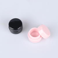 Pots ronds de voyage pour crème à masque, tenue de voyage en acrylique, 3g, en blanc et noir, cosmétiques, avec couvercle