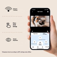 Distributeur automatique de nourriture pour animaux de compagnie intelligent et écologique, directement de l'usine, Icam 365, application de contrôle à distance, vidéo, minuterie WiFi entièrement automatique, charge pour chats et chiens