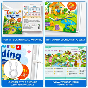 Libro Sonoro Interattivo Ricaricabile per l'Apprendimento Precoce, con Parole, Frasi e <span class=keywords><strong>Storie</strong></span> Audio per Bambini - Product Image 3