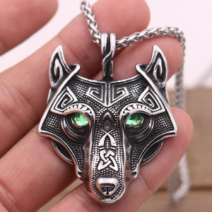 Vente de gros Collier loup Celti en alliage métallique brillant pour adolescents - Product Image 2