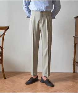 Celana Panjang Pria Hitam Model Slim Fit Bahan Stretch Berkualitas Tinggi untuk Acara Formal dan Bisnis, Grosir, Produk Baru, Langsung dari Pabrik, Logo Dapat Disesuaikan - Product Image 1