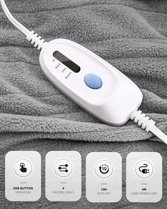Couverture chauffante <span class=keywords><strong>électrique</strong></span> PTC lavable OEM avec contrôle de température réglable et arrêt automatique pour <span class=keywords><strong>literie</strong></span> d'hiver - Product Image 1
